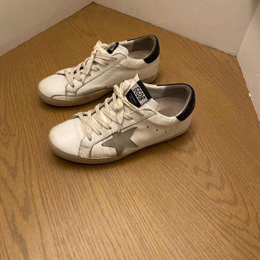 Size 7 , white super star golden Goose sneakers
